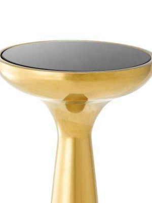 Eichholtz Lindos High Side Table - Gold & Black