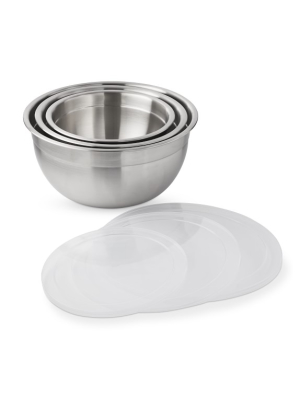 Williams Sonoma Stainless Steel Mixing Bowls With Lid, Set Of 3