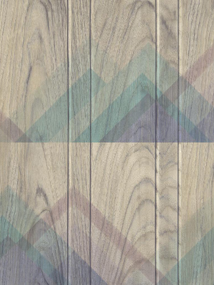 Vermont Wallpaper In Purple, Blue, And Sand From The Aerial Collection By Mayflower Wallpaper