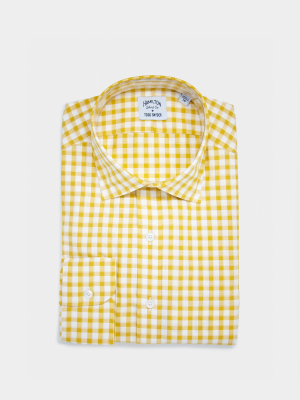 Made In The Usa Hamilton + Todd Snyder Mustard Gingham Dress Shirt