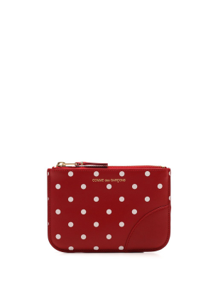 Comme Des Garçons Wallet Polka-dot Coin Pouch