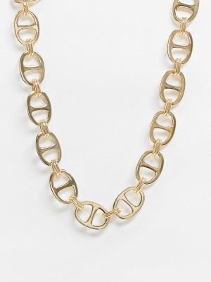 Pieces Chunky Link Necklace In Gold