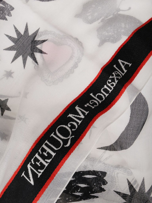 Alexander Mcqueen Graphic Print Scarf