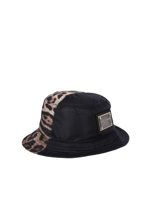 Dolce & Gabbana Leopard Printed Bucket Hat