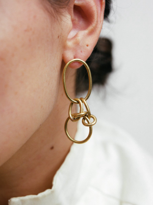 Kia Small Oval Drop Earrings