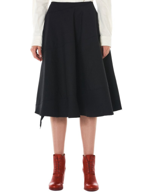 Pleated Spiral Skirt (k300-cm3-black)