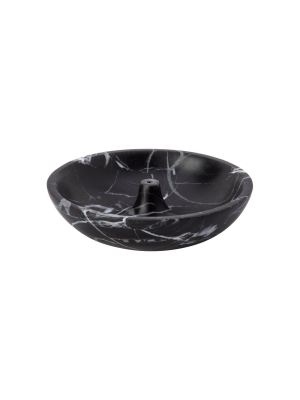 Small Incense Holder - Black Marble