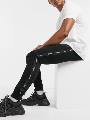 Jack & Jones Core Two-piece Jogger With Core Tape In Black