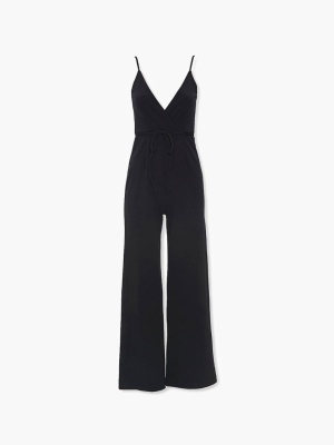 Tie-waist Flare Jumpsuit