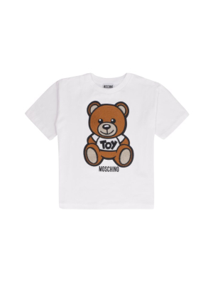 Moschino Kids Teddy Bear Embroidered T-shirt