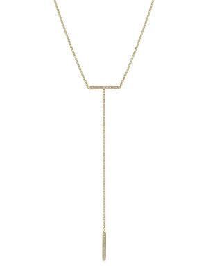 Mini Pave T-bar Necklace