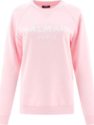 Balmain Logo Printed Crewneck Sweatshirt