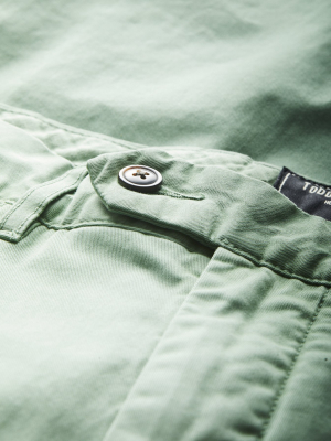 Straight Fit Tab Front Stretch Chino In Light Cactus