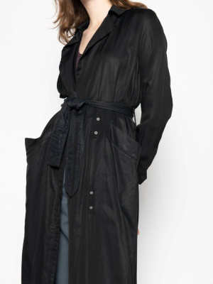 Lincoln Trench Coat, Black