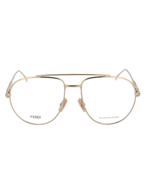 Fendi Eyewear Aviator Frame Glasses