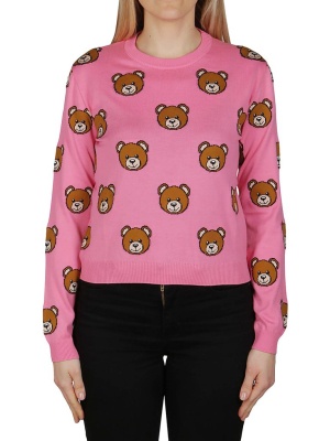 Moschino Allover Teddy Intarsia Jumper