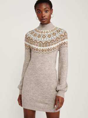 Mock Neck Sweater Dress