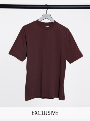 Collusion Unisex T-shirt In Brown