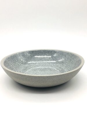 Stillness Bowl | 8.5" X 2" | Greystone/mojave Crackle