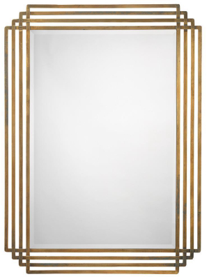 Jamie Young Serai Mirror In Antique Brass