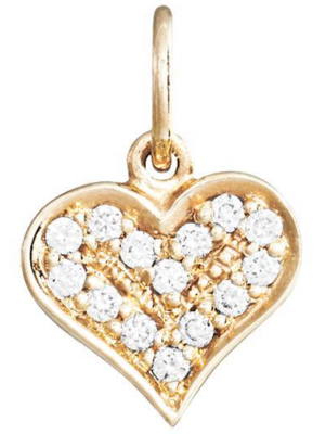 Heart Mini Charm Pavé Diamonds