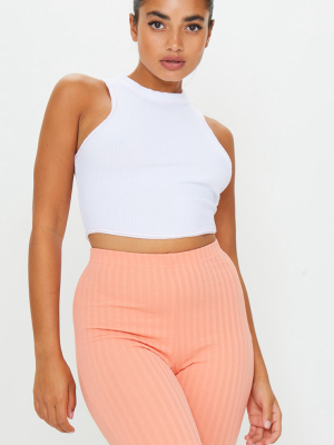 Petite Peach Crinkle Bike Shorts