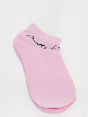 Prettylittlething Pink Trainer Socks