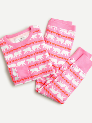 Girls' Long-sleeve Pajama Set In Polar Bear Parade