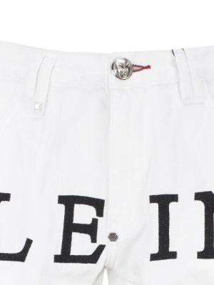 Philipp Plein Logo Print Bermuda Shorts