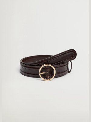 Rounded Buckle Belt