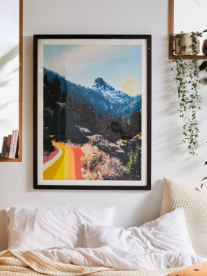 Justine Henderson 1960s Mountain Collage Art Print