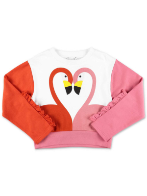 Stella Mccartney Kids Flamingo Fleece Sweatshirt