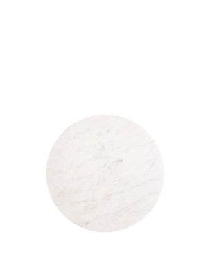 Round Marble Coaster - White