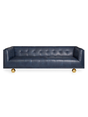 Jonathan Adler Claridge Sofa - Navy Leather