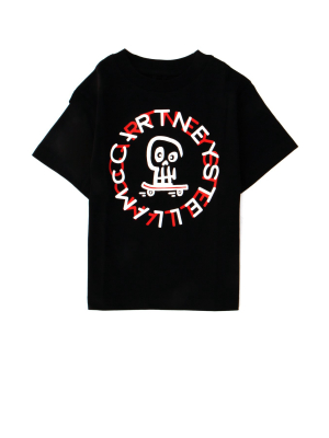 Stella Mccartney Kids Skull Logo Print T-shirt