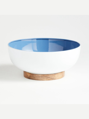 Sutton Wood And Enamel Bowl