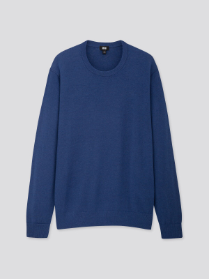 Men Extra Fine Merino Crew Neck Long-sleeve Sweater