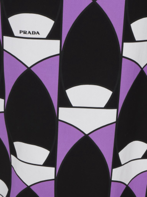 Prada Geometric Print Sleeveless Shirt