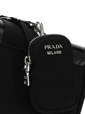 Prada Logo Buckle Shoulder Bag