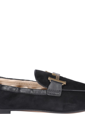 Tod's Double T Logo Embellished Loafers