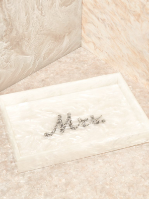Vanity Tray In Mrs Silver Confetti