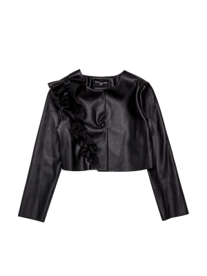 Monnalisa Ruffled Cropped Jacket