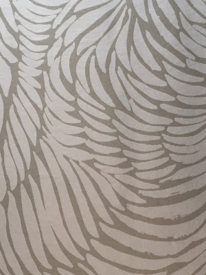 Plume Wallpaper In Pewter Design By Jill Malek