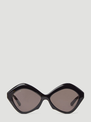 Balenciaga Eyewear Geometric Frame Sunglasses