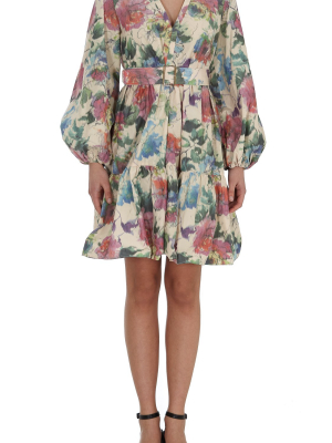 Pinko Floral Print Mini Dress