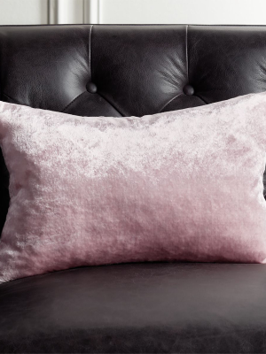 18"x12" Viscose Pink Velvet Pillow