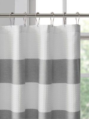 Spa Waffle Shower Curtains With 3m Treatments