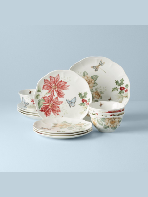 Butterfly Meadow Holiday 12-piece Dinnerware Set