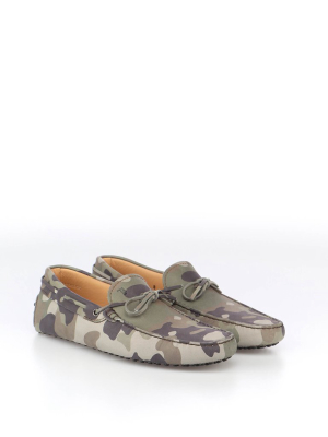 Tod's Gommino Camouflage Print Driving Shoes