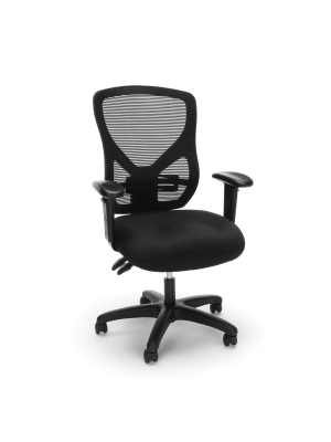 Ergonomic Adjustable Mesh Office Chair Black - Ofm